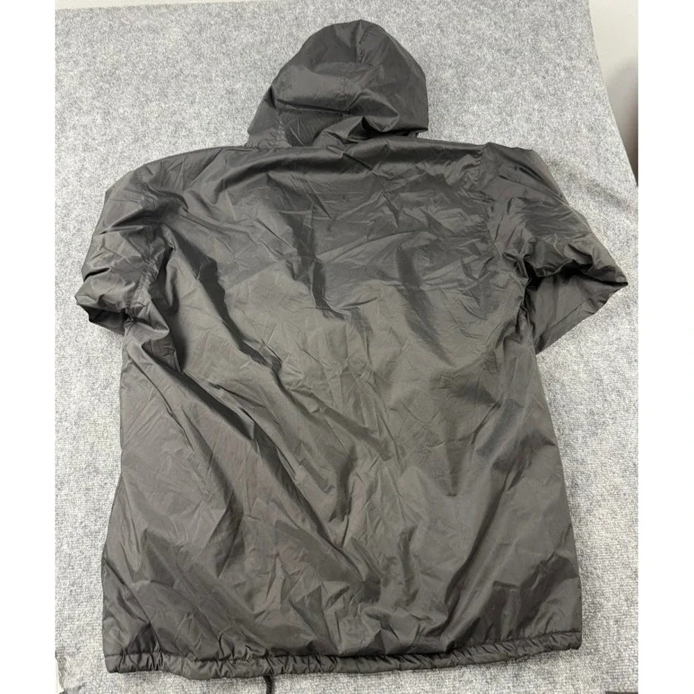 Vintage Illusion Black Reversible Waterproof Hooded Jacket Men's Size‎ XXL NEW
